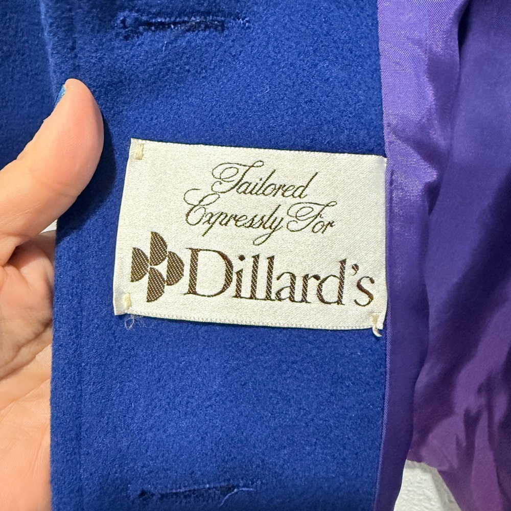 Vintage Braefair Women's Royal Blue single breast coat M - Picture 3 of 13